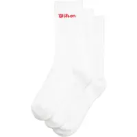 Wilson Crew Logo Socks 3 Units Blanc EU 38-42