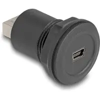 DeLOCK USB 2.0 Typ Mini-B zu USB 2.0 Typ-A Einbaubu. schwarz