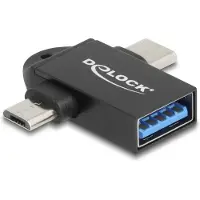 DeLOCK Adaptateur Delock USB 10 Gbps 2 en 1 prise USB-A vers connecteur USB T