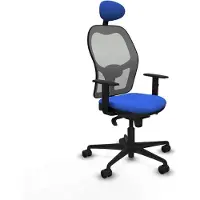 Piqueras Y Crespo Chaise de bureau avec appui-tête Jorquera 1D036N1 Bleu