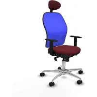 Piqueras Y Crespo Chaise de bureau avec appui-tête Jorquera 1D086N1 Grenat