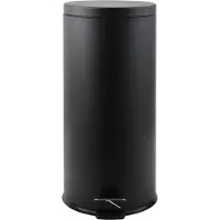 Steinbach Treteimer Metall schwarz 30 l, Poubelle, Noir