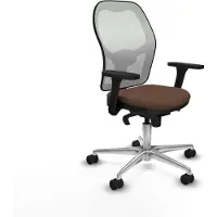 Piqueras Y Crespo Chaise de bureau 3D086N0 Blanc Marron foncé