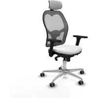 Piqueras Y Crespo Chaise de bureau avec appui-tête 3D086G2 Blanc