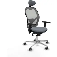 Piqueras Y Crespo Chaise de bureau avec appuie-tête 3D086G1 Gris