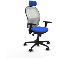 Piqueras Y Crespo Chaise de bureau avec appui-tête 3D036N2 Bleu