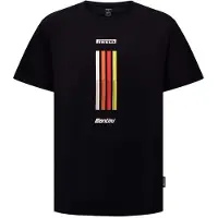 Santini Pirelli Tape Short Sleeve T-shirt Noir S