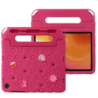 IMoshion Coque kidsproof avec poupées amovibles pour Samsung Galaxy Tab A11 Plus / A9 Plus - Rose
