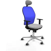 Piqueras Y Crespo Chaise de bureau avec appui-tête Jorquera 1D086G1 Gris clair