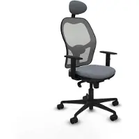 Piqueras Y Crespo Chaise de bureau avec appui-tête Jorquera 1D036N1 Gris