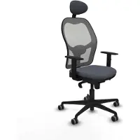Piqueras Y Crespo Chaise de bureau avec appui-tête Jorquera 1D036G1 Gris foncé