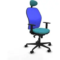 Piqueras Y Crespo Chaise de bureau avec appui-tête Jorquera 1D036N1 turquoise