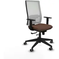 Piqueras Y Crespo Chaise de Bureau Ergonomique Blanche et Marron Foncé de Piqueras y Crespo