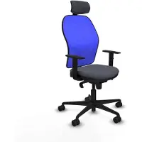 Piqueras Y Crespo Chaise de bureau avec appui-tête 1D036N2 Gris foncé