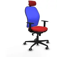 Piqueras Y Crespo Chaise de bureau avec appui-tête 1D036G2 Rouge