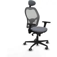 Piqueras Y Crespo Chaise de bureau avec appui-tête 3D036G1 Gris