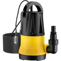 Wiltec Pompe immergée avec capteur de niveau d’eau – 900 W, 15000 l/h – Refoulement max. 10 m, profondeur max. 7 m – Thermorégulateur – Pompe submersible Eau propre