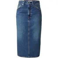 Levi's Jupe 'High Rise Back Slit Skirt' bleu denim