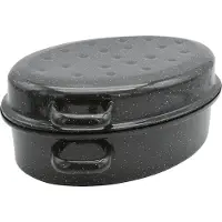 Karl Krueger KARL KRÜGER Cocotte d'oie ovale 7,5 litres Ø38cm émaillée noir/blanc moucheté