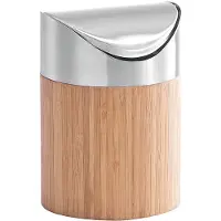 Zeller Present Poubelle de table, Poubelle, Beige, Argent