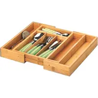 Zeller Present - Range cous extensible bois bambou Zeller - Naturel