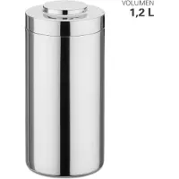 Weiss Boîte de conservation en acier inoxydable et en silicone, couleur argent, dimensions : 20,50 x 15,40 x 1 cm, capacité : 1250 ml, référence : 16957