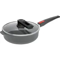 Woll PAC12DLI Poêle "Diamond Lite" avec couvercle en verre anthracite Taille 24 cm Ø, Poêle + casserole, Noir