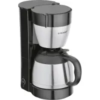 Cloer Machine à café 5009 8 tasses 800Watt avec verseuse en inox noir