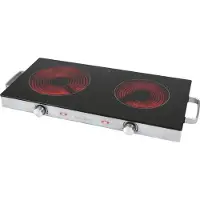 ProfiCook PC-DKP 1211 Plaque de cuisson double à infrarouge, convient pour tous les types de casseroles