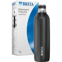 Brita Bouteille Sodatrio En Acier Inoxydable – Noire Grand Format Lot De 1