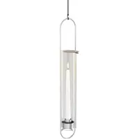 Höfats Bougeoir OVAL CANDLE 35 argent Acier inoxydable/Verre Ø 11 cm Photophore Torche de jardin