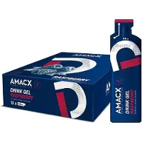 Amacx Boîte De Gels énergétiques Framboise 60ml 12 Unités