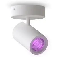 Calex Spot encastré intelligent , à une seule ampoule, de forme ronde, comprenant une ampoule GU10, avec variateur d'intensité, de couleur blanche