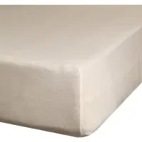 Eurofirany Feuille de Jersey avec 140x200 cm de coton élastique beige couleur 190 g/m2 Prime Eurofirana (140 x 200 cm)