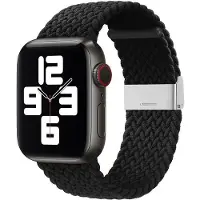 ILike Montre 38/40/41mm Braided Fabric Strap (38 mm, 40 mm, 41 mm, Tissu), Sangles de montre, Noir