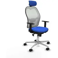 Piqueras Y Crespo Chaise de bureau avec appui-tête 1D086N2 Bleu