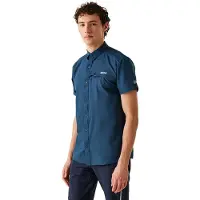 Regatta Travel Pack Away Short Sleeve Shirt Bleu M Homme