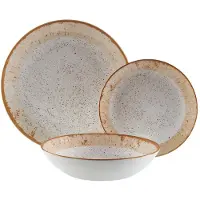 Versa Vaisselle Marron Porcelaine 18 pièces