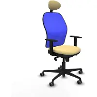 Piqueras Y Crespo Chaise de bureau avec appui-tête Jorquera 1D036G1 Crème