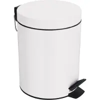 Spirella Seau à cosmétique "Sydney Weiss" Poubelle à pédale - 3 litres - avec seau intérieur amovible