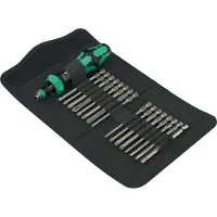 Wera 05051530001 17 Pièces Kraftform Kompakt 60 RA-R 1 Jeu De Tournevis Dans Un Étui - Avec Fonction Cliquet