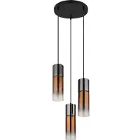 Globo Suspension élégante Annika 3 canons légers ronds