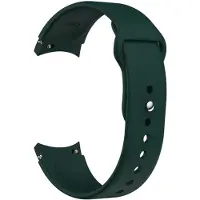König Design Bracelet de rechange sportif pour montres Samsung Galaxy Watch 4 et 5 - Bracelet en silicone doux de 20 mm, couleur : vert
