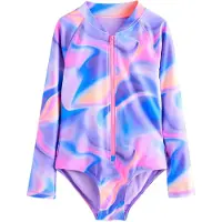 Next Maillot de bain azur / violet / rose clair