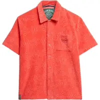 Superdry Country Club Towelling Short Sleeve Shirt Orange XS Femme