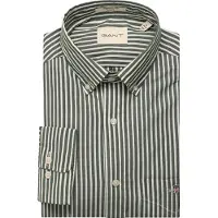 Gant pour homme. 3000130 Chemise verte à coupe régulière (S), Casuel, Coton, Classique, Manche longue