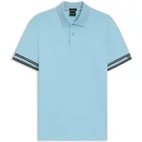 BOSS pour homme. 50544448 Polo bleu zone (XL), Casuel, Coton, Manche courte