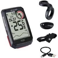 Sigma Cyclocomputer Rox 4.0 GPS - avec support Butler 00500, capteur cardiaque 20332, noir et blanc