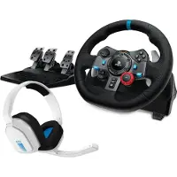 Logitech G29 Driving Force Racing Wheel (PC, PS3, PS4, PS5), Manette, Noir