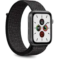 Puro Bracelet Nylon Sport pour Apple Watch 38/40/41/42 mm (Noir)